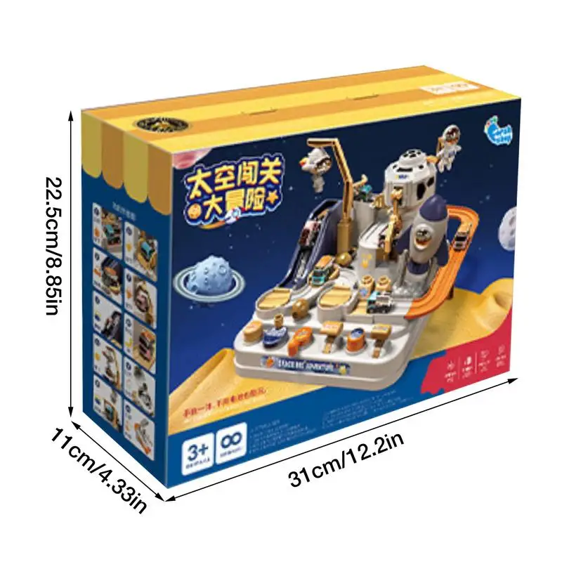 Детский гоночный трек с 3 мини-машинками и 1