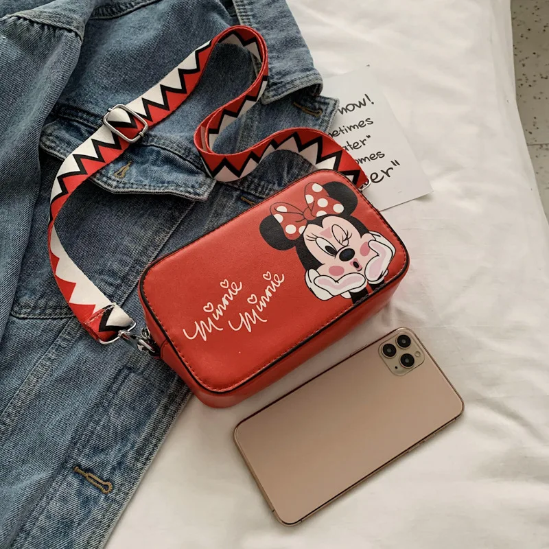 Disney Purse for Girl Kid Boy Children Mickey Mouse Shoulder Bag Women Cute Cartoon Crossbody Bag for Waterproof with Zipper