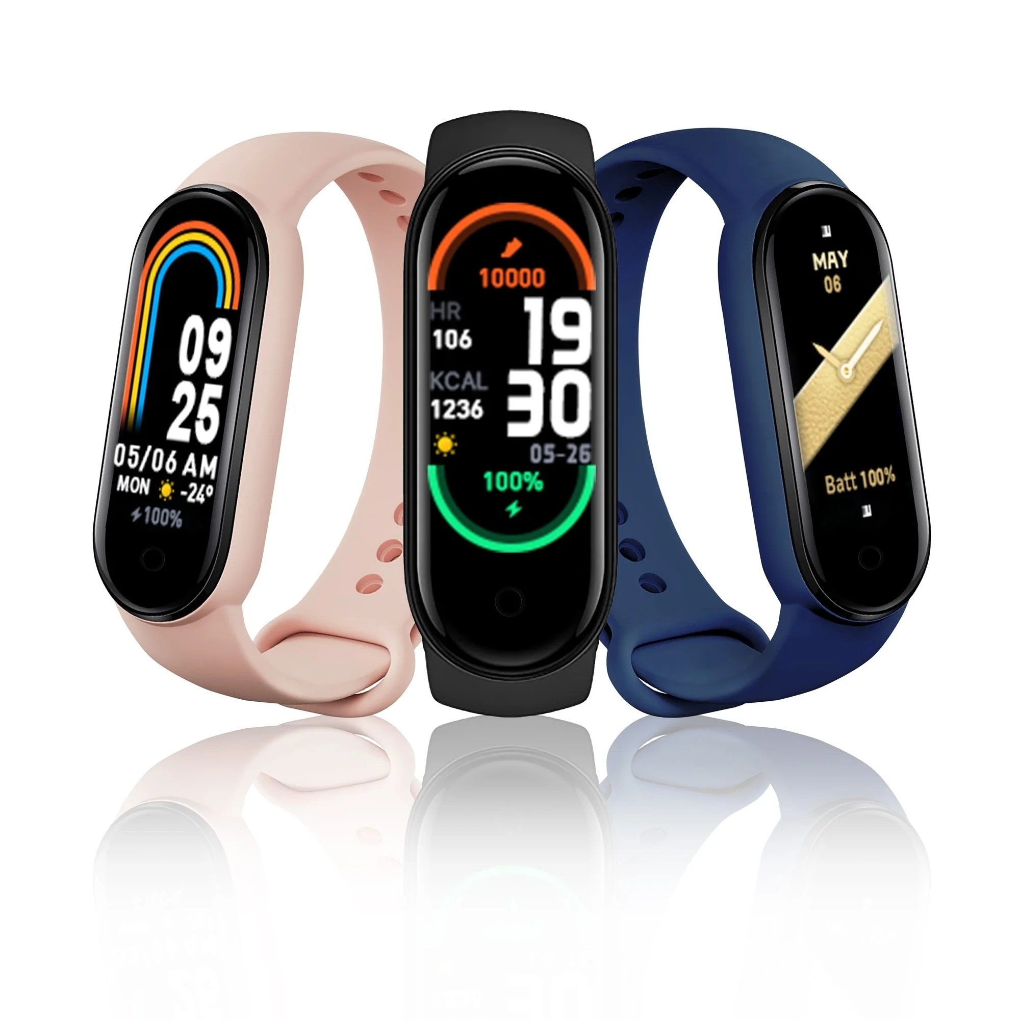

2023 New M6 Smart Bracelet Health Monitoring Bluetooth Link Men And Women Sports Pedometer Smart Watch For Xiaomi/Apple /Android