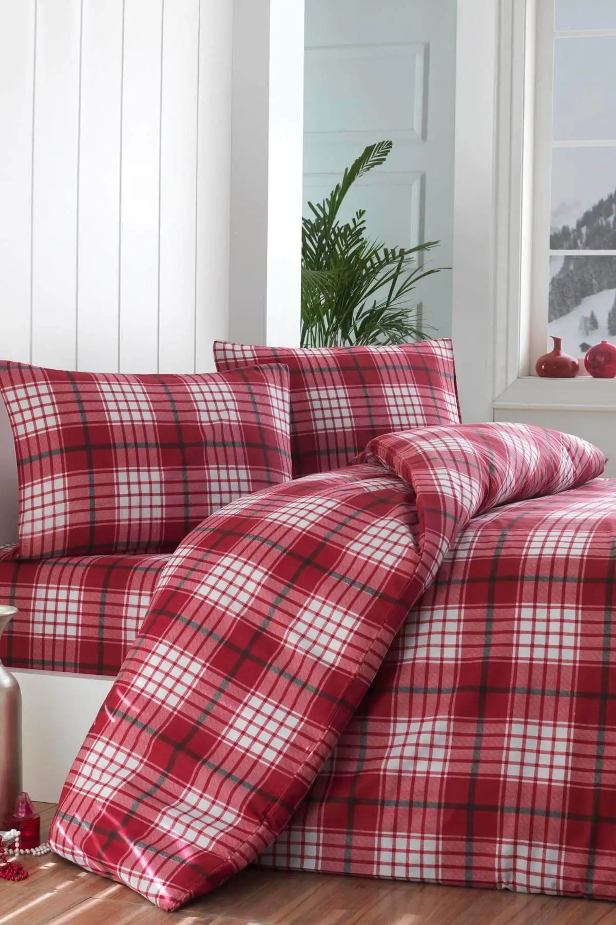 

Домашний текстиль, двойной легко гладить пододеяльник, набор красного цвета