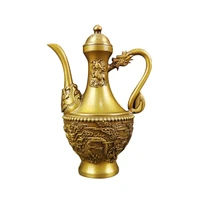 wine pot brass pure copper antique copper pot dragon pot kettle antique crafts home use household decoration gift