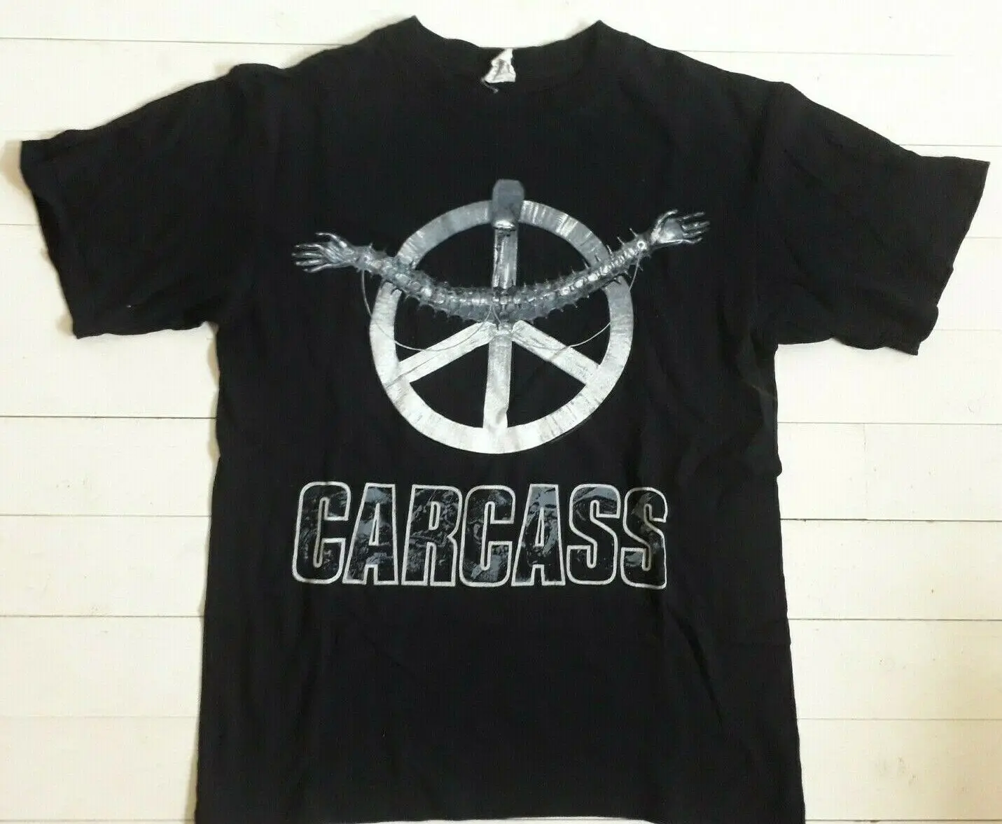 Винтажная футболка с изображением каркаса, хеарта, кридем, криеж, металлическая майка смерти, LP M