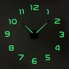 100*100 см светящиеся DIY 3D цифры художественные часы Настенная Наклейка большие часы декор детской комнаты сделай сам большие Светящиеся Настенные часы кварцевые часы