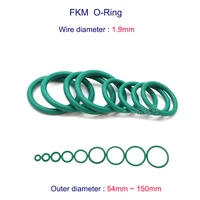 cs 1 9mm green fkm fluorine rubber o ring sealing gasket washer insulation corrosion resistance oil high temperature resistance