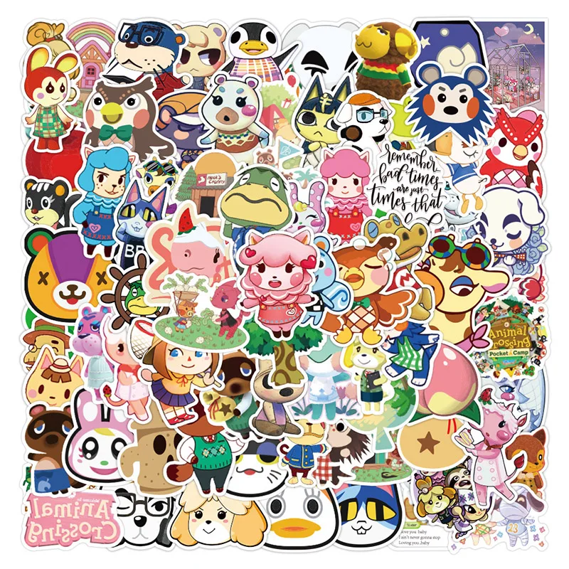 100Sheets Non-repetition The Animal Society Stickers Laptop Suitcase Skateboard Guitar Phone Cartoon Stickers Kid Gift Toys
