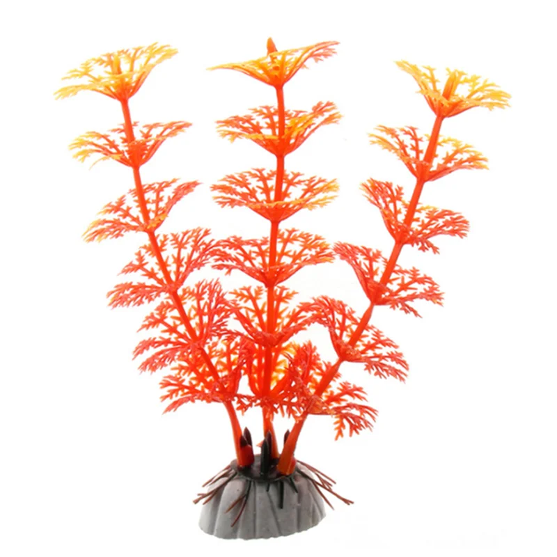 

New 12CM Artificial Aquarium Decor Plants Water Weeds Ornament Aquatic Plant Fish Tank Grass Decoration Accessories