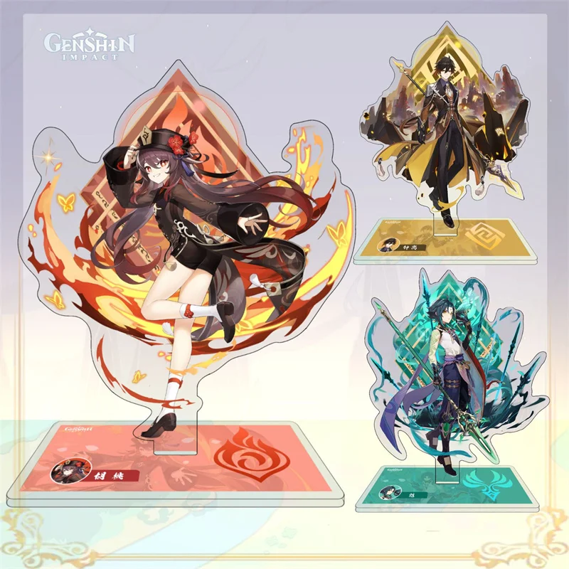 

Game Genshin Impact Figure Scaramouche Hutao Cosplay Acrylic Xiao Nahida Raiden Shogun Stand Desk Decor Anime Gift For Friend