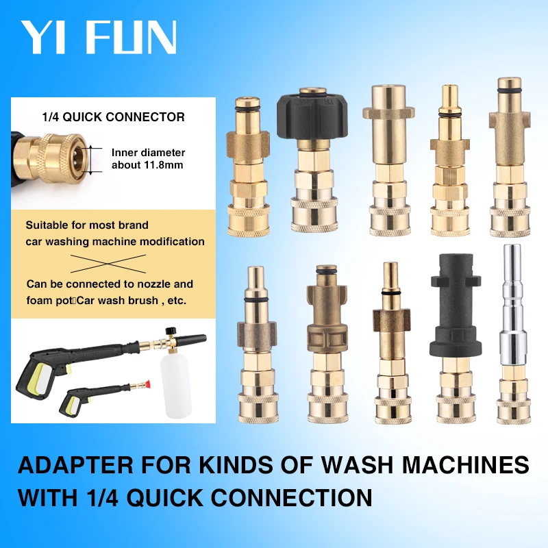 Adapter For High Pressure Washer Machine Quick Connector 1/4