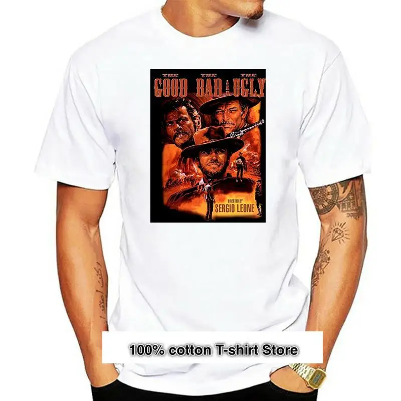 

Camiseta de The Good The Bad and The уродливый для мужчин, camisa de color голубой Марино, Clint Eastwood