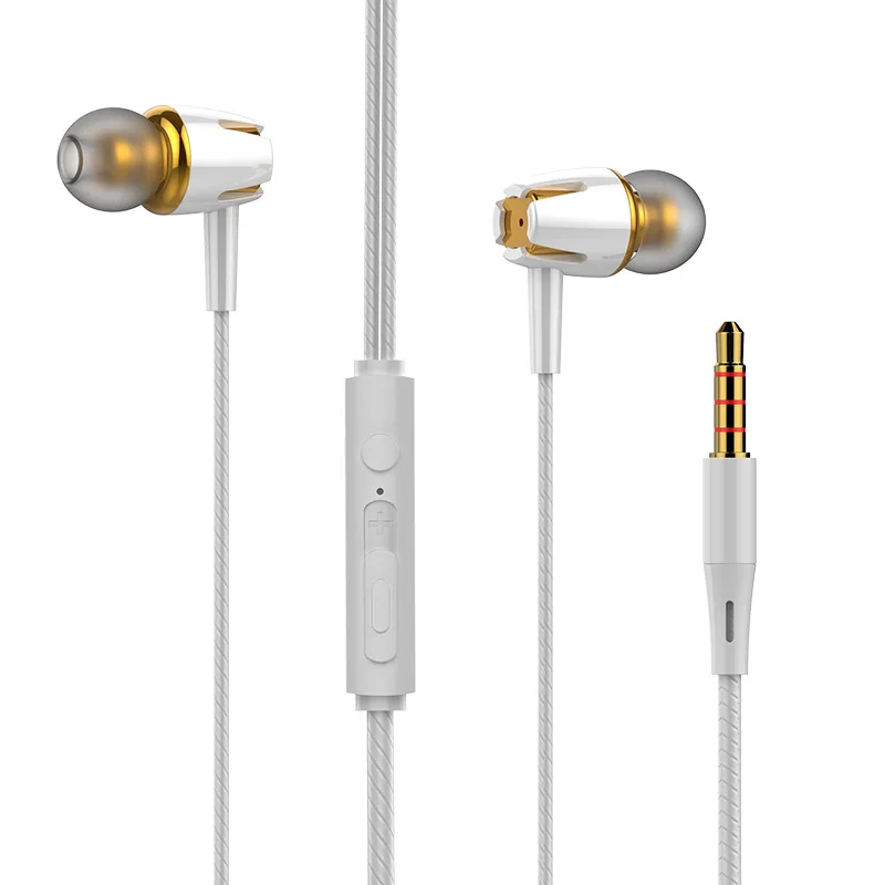 

Aux 3.5mm Wired Headphones Microphone In-Ear Music Sports Stereo Earphones Noise Canceling Headphone Headset For Android Phone