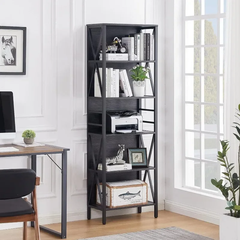 Книжная полка HOMISSUE 6-уровневая книжная металлические книжные полки и шкафы из