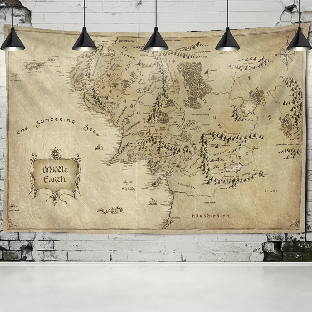 

Antique Pirate Treasure Map Tapestry Wall Hanging Hippie Boho Decor Tapestry Golden Island Tapestries College Dorm Decoration