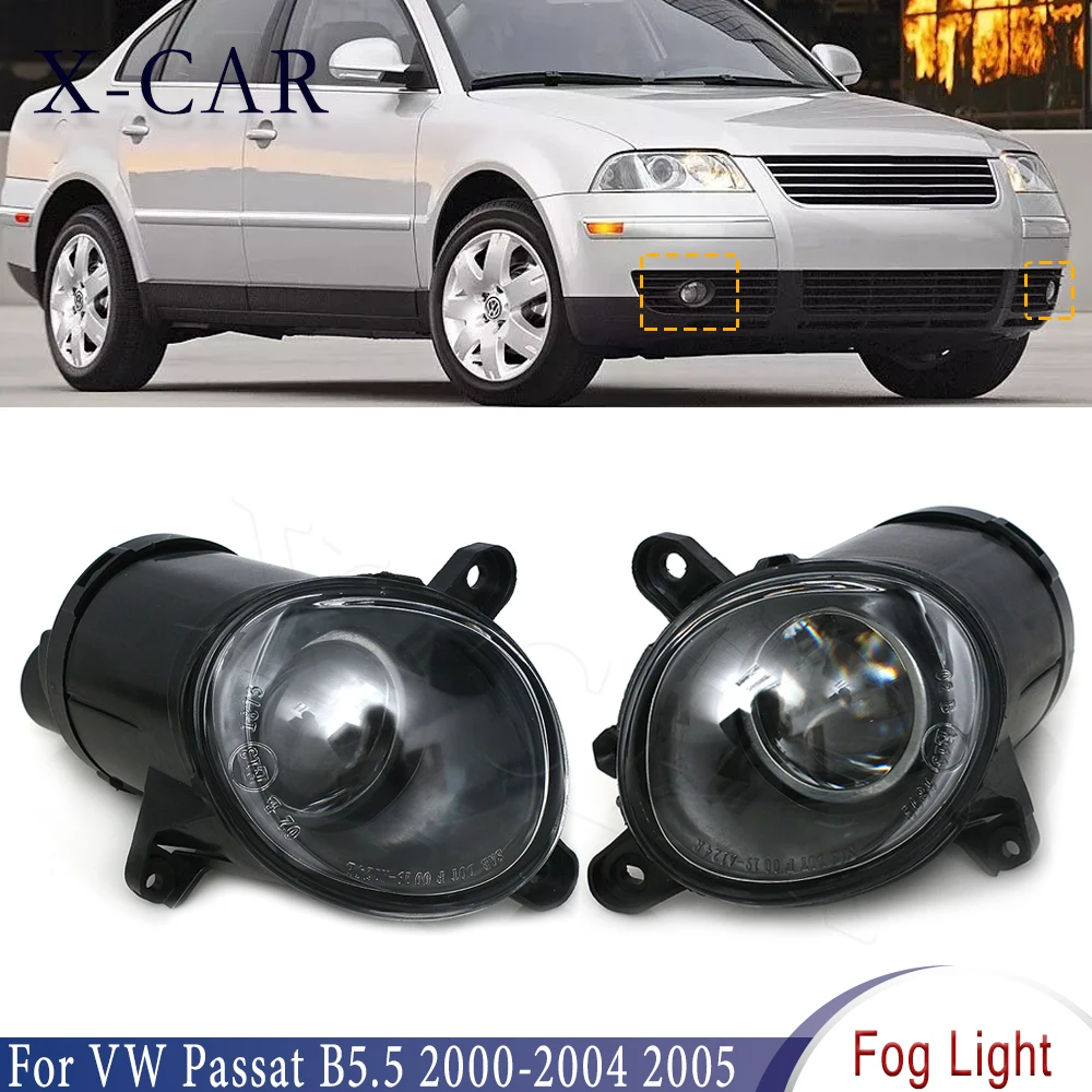 X-CAR Front Bumper Fog Light Fog Lamp Assembly Grille Driving Lampst Kit For VW Passat B5.5 2000-2005 3B7941699A 3B7941700A