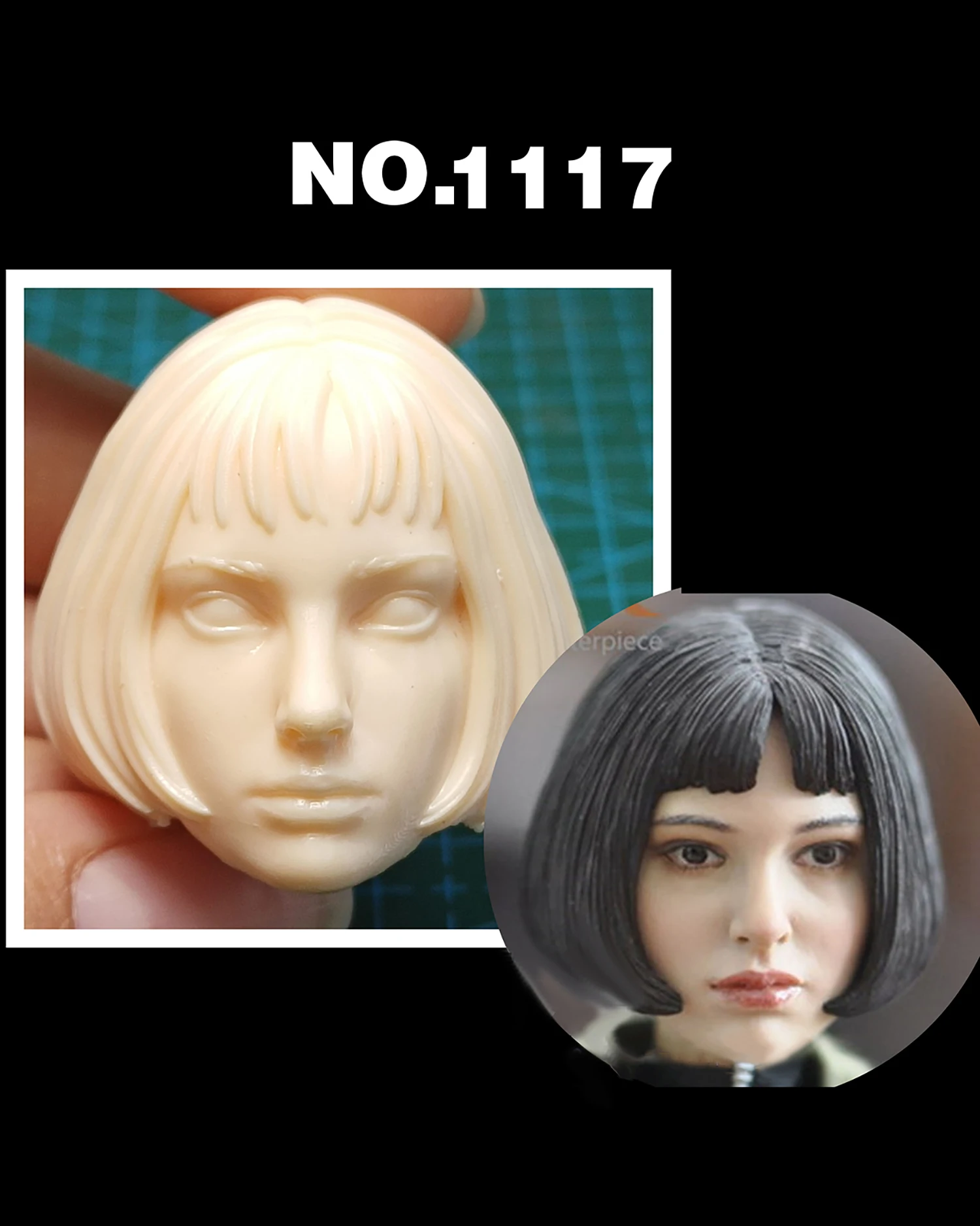 

Неокрашенная девушка Лали Натали Портман голова резная масштаб 1/6 женщина голова модель игрушки DIY 12 дюймов экшн-фигурка