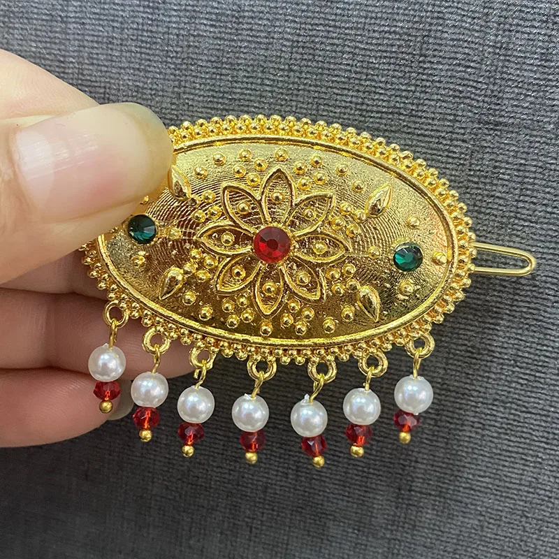 Ful  Gold Hair Piece For Africa Girl Gift