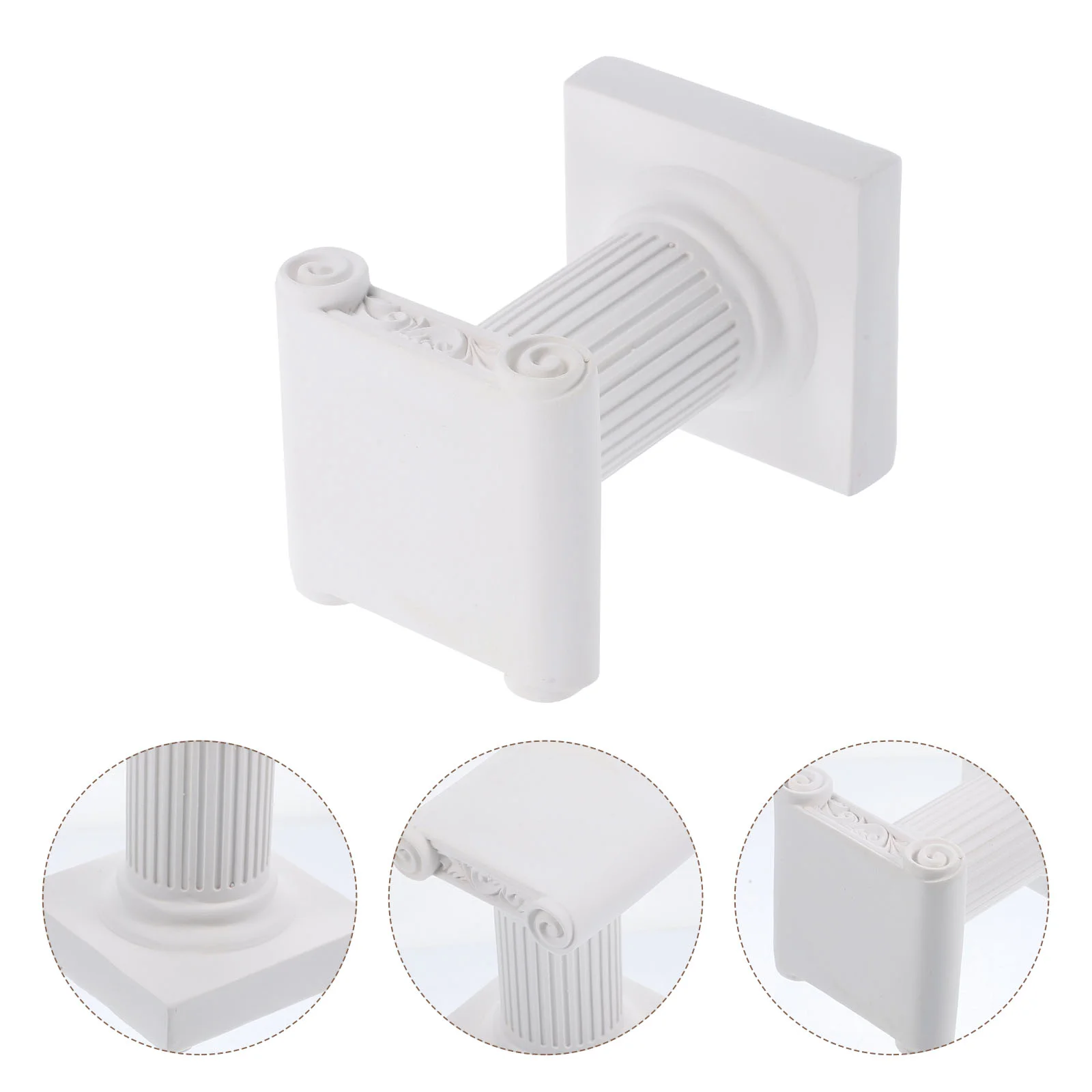 

Resin Ornament House Candlestick Tea Light Holders Ornaments Tabletop Decor Roman Column Pedestal Stand
