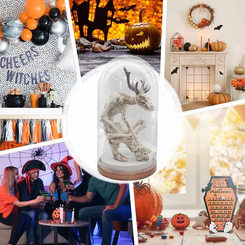 Скелет Русалки Купол Декор Скульптура Ужаса Настольная Новинка Статуя Хэллоуин