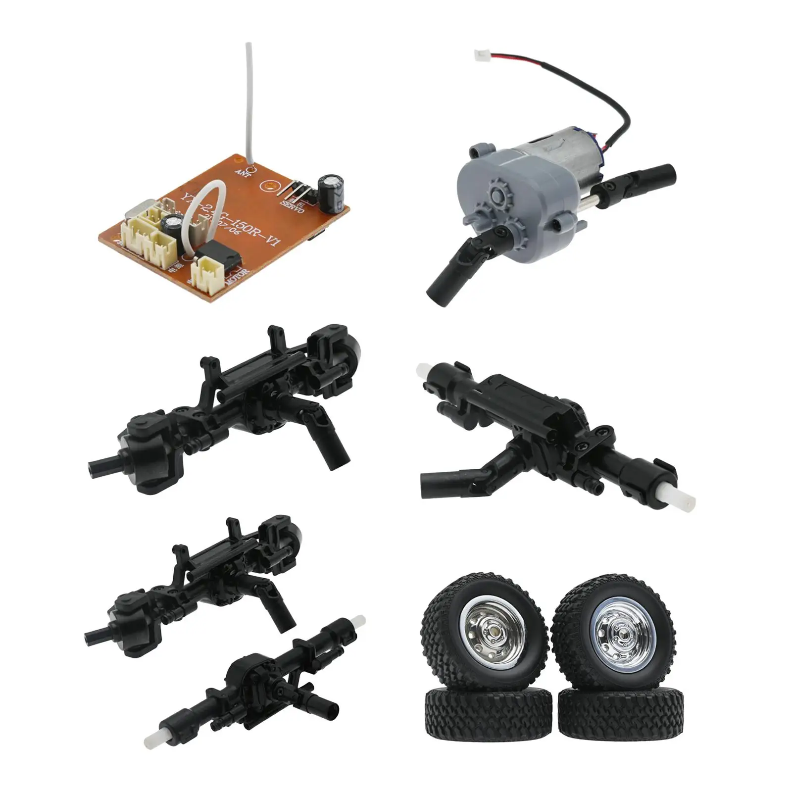 

1/12 RC Car Receiver Board Tire Front Axle Rear Axle for MN78 Hobby Car Crawler Vehicles Replacement