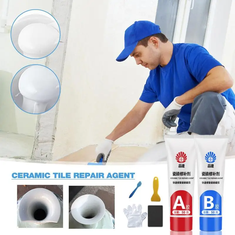 

Marble Repair Kit Porcelain Sink Repair Kit Super Adhesion 100g Tile Repair Kit Fix Tile Chips And Cracks On Ceramic Bathtub