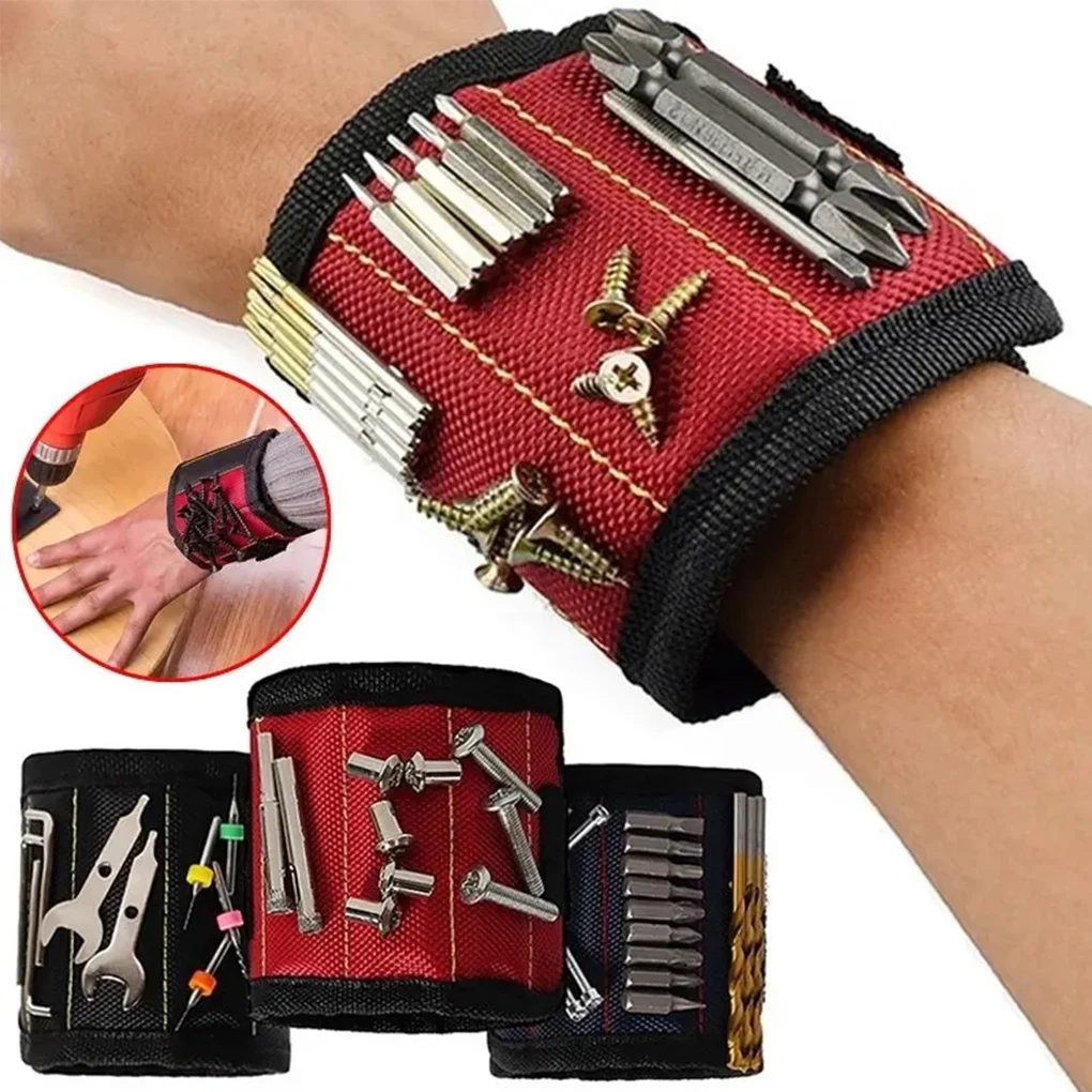 

Wristband Tool Bag Nails Screws Bolts Drill Bits Holder Storage Scissors Organizer Strong Adsorption Electrician