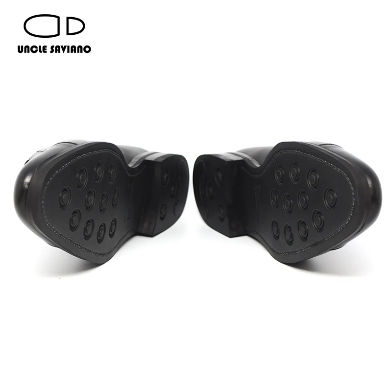 Uncle Saviano Oxford Dress Men Shoes Genuine Leather Handmade Fashion Luxury Designer Business Wedding Formal Best Man Shoes