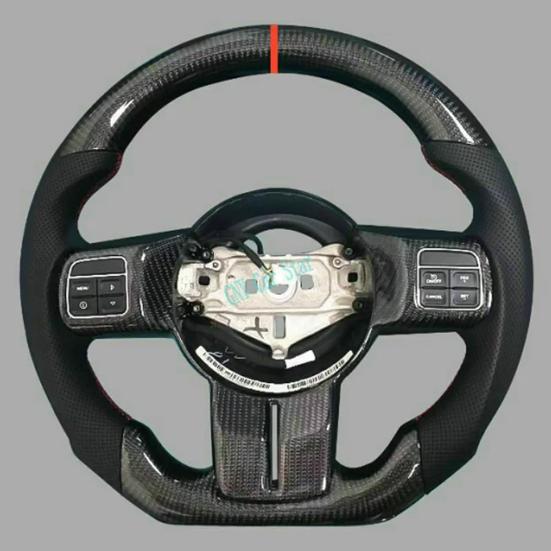 

100% Real Carbon Fiber/Leather Car Steering Wheel For Jeep Wrangler