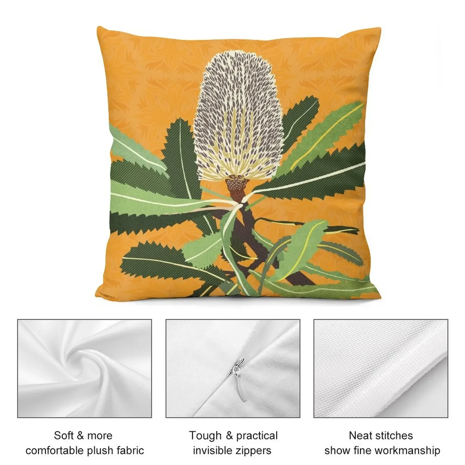 Банксия Цветок Родной Австралийский Декоративная Подушка Наволочка