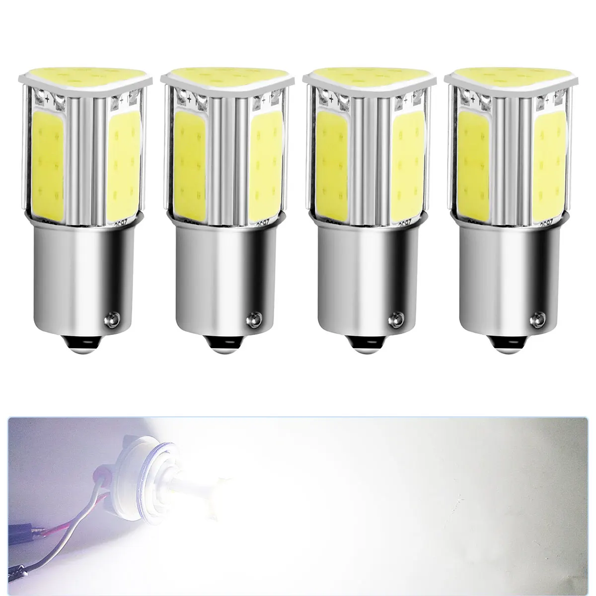 

Комплект Из 4 Светодиодных Ламп BA15S BAY15D Для Задних Фонарей Автомобиля 1156 P21W S25 G18 1157 P21/7W 12V