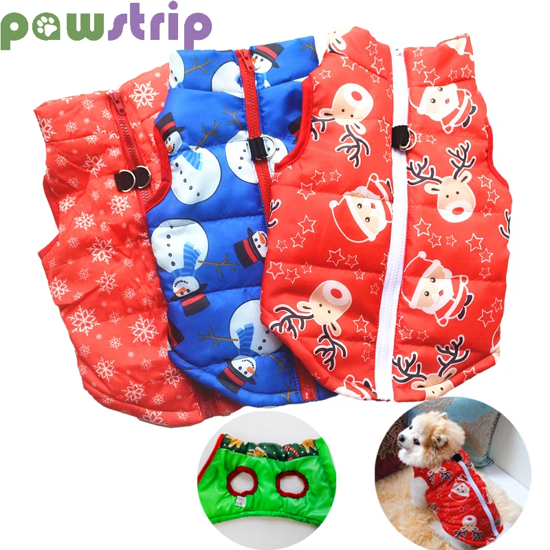 

Christmas Dog Jacket Winter Warm Pet Clothes for Small Dogs Cats Windproof Padded Puppy Coat Chihuahua Yorkie Pug Costume
