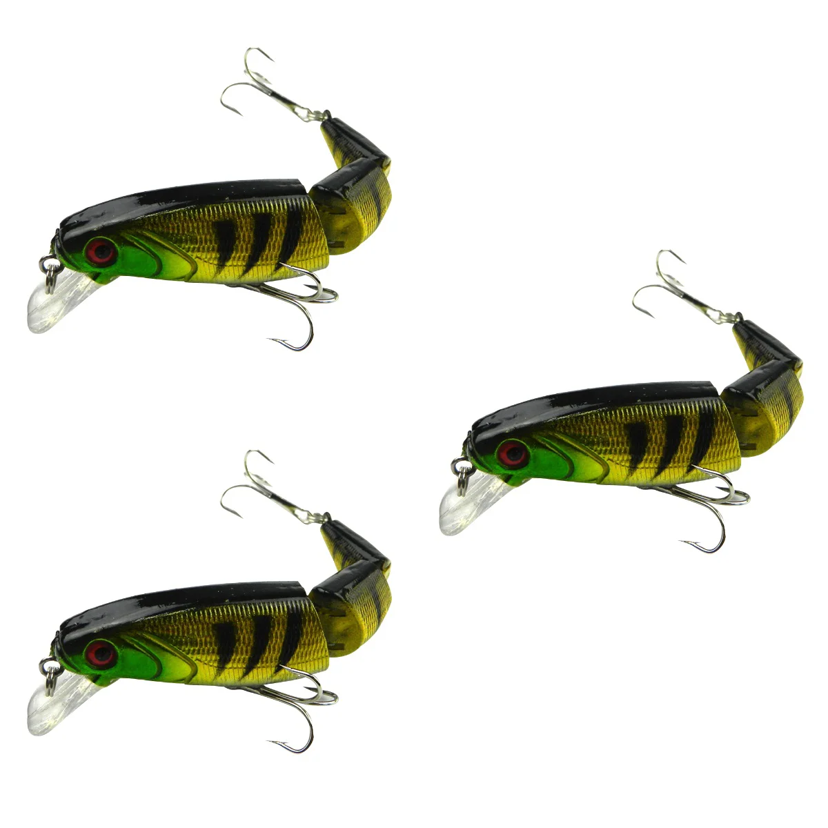 

3pcs Swimbait Lures Multi Jointed Artificial Crankbait Tackle Tool (10#)