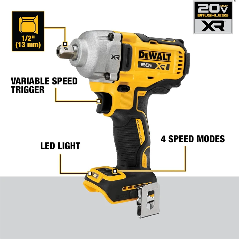 DEWALT DCF892 20 в ударный электрический ключ бесщеточный беспроводной Компактный