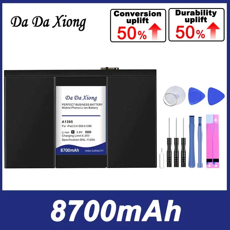 100% Оригинальный аккумулятор 8700 мАч для iPad 2 A1395 A1396 A1397 A1376 A1316 аккумулятор