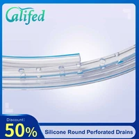 califed silicone round perforated drains high quality medical accessories new wholesale size 10 12 14 16 18 20 22 24fr
