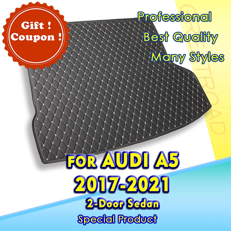 

Car Trunk Mat For Audi A5 Two Doors Sedan 2017 2018 2019 2020 2021 Cargo Liner Carpet Interior Accessories Cover