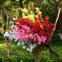 1pcs artificial peach blossom simulation silk bouquet home decoration wedding banquet fake plum blossom arrangement accessories