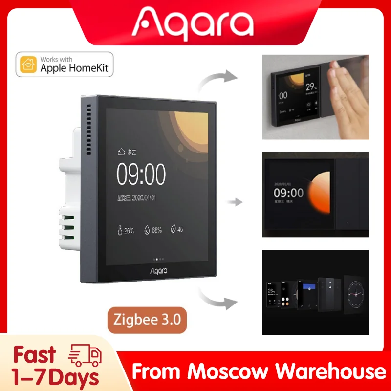 

Aqara Smart Scene Panel Switch S1 Touch Screen HomeKit Voice/Light Control AI Switch Work with Mi Home Mijia App Homekit