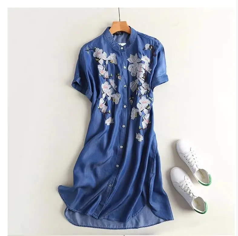 

Embroidered jean dress