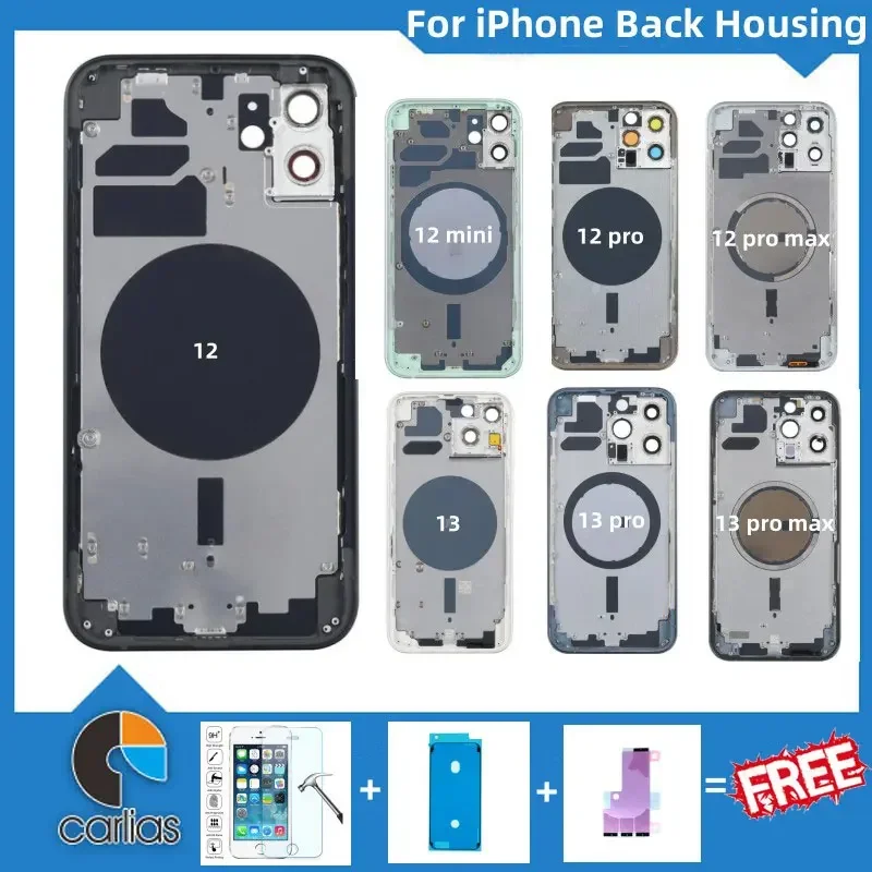 

1 Piece Battery Door Back Rear Cover Middle Chassis Frame Housing Case For iPhone 12 13 Pro Max Mini