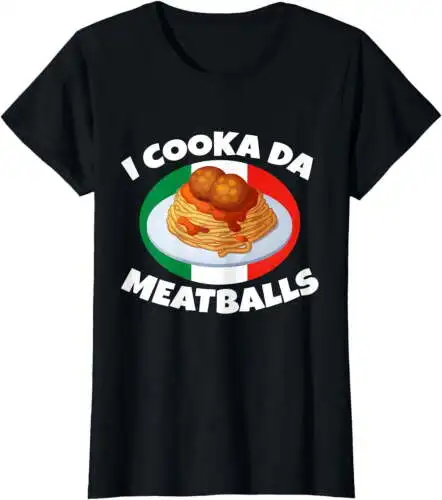 Забавная трендовая итальянская слинг-футболка Cooka Da Meatball