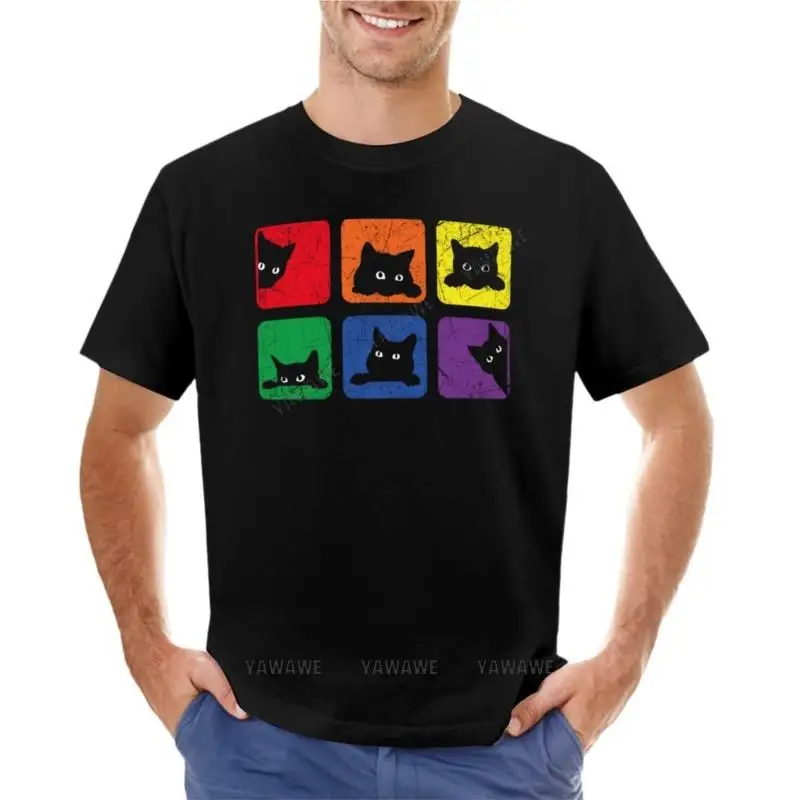 Забавные кошки Pride Cat Lover Lgbt классическая футболка LGBTQ Purride мужская одежда