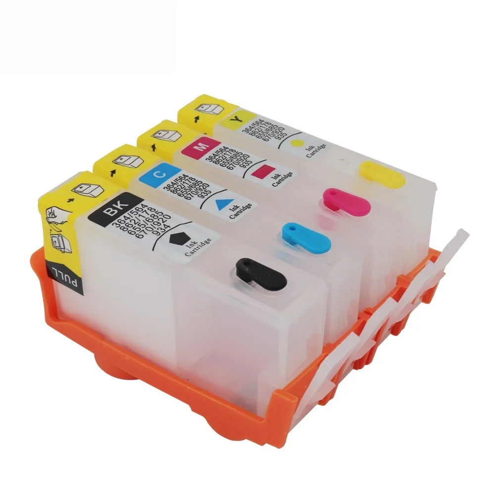 

For HP 670 4-color Refillable Ink Cartridge for HP670 Deskjet 3525 4615 4625 5525 Printers with ARC chips .