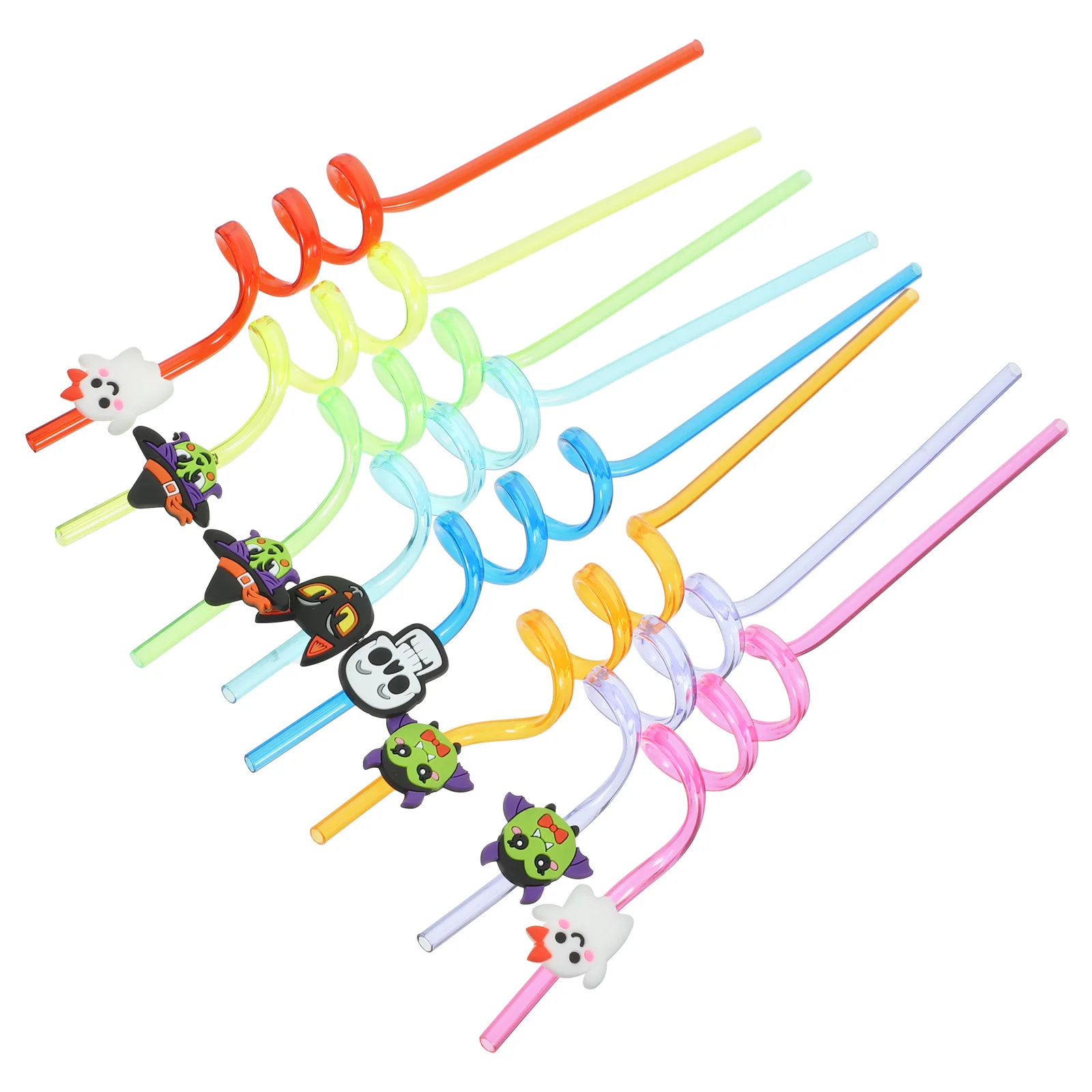 

Cartoon Straws Reusable Gathering Drinking Party Halloween Supplies Theme Drinks Shot