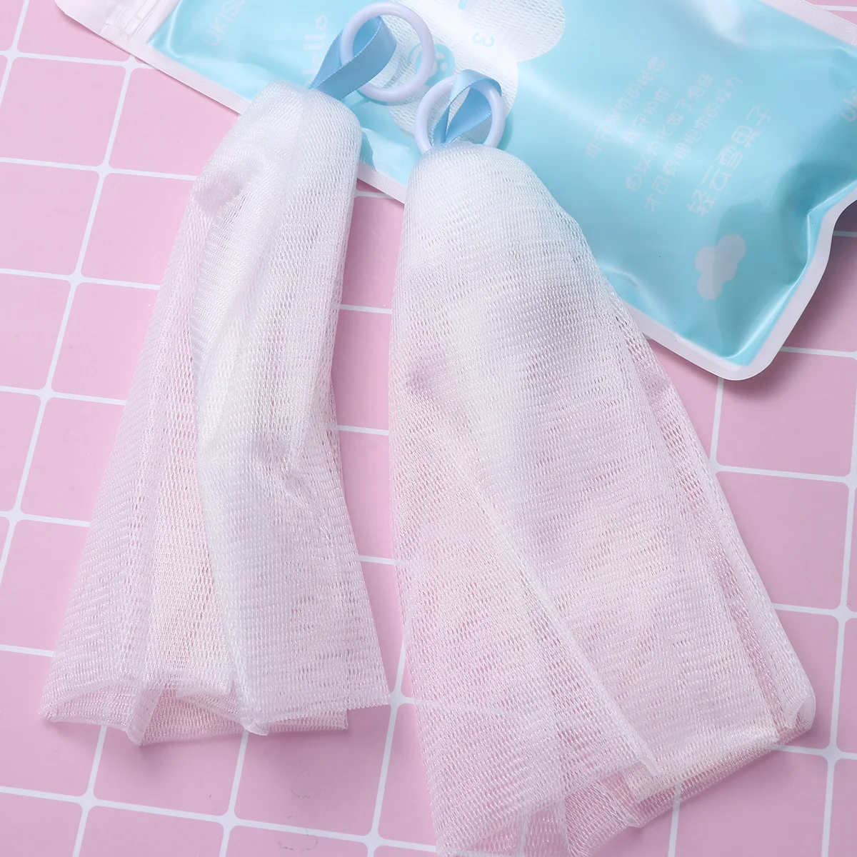 

Bag Soap Net Bubble Maker Mesh Foaming Bar Mash Facial Body Wash Cleansing Washing Exfoliating