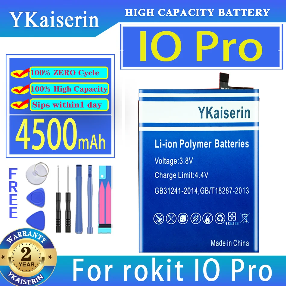 

YKaiserin 4500mAh Replacement Battery For rokit IO Pro Mobile Phone Batteries