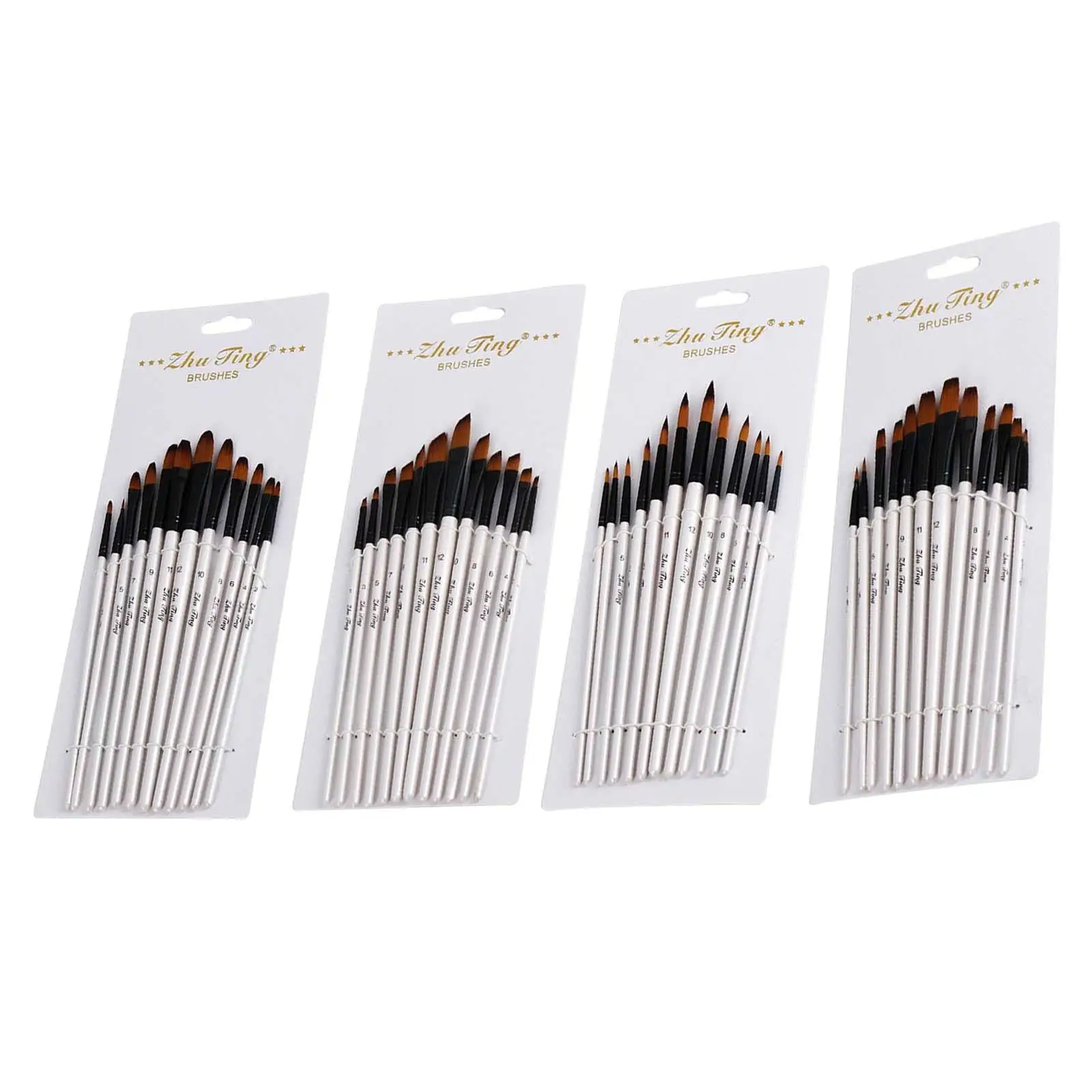 

12Pcs Artist Paint Brushes Set Watercolour Kit Oil Paintings Craft Model for Oil Acrylic Rock Beginners School