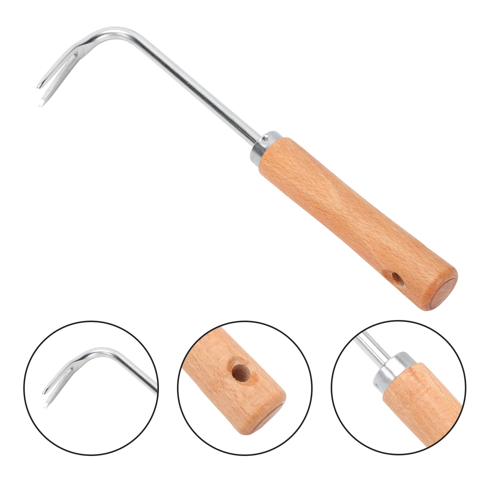 

1pc Weed Removal Tool Lawn Digging Weeder Stainless Steel Weeding Fork