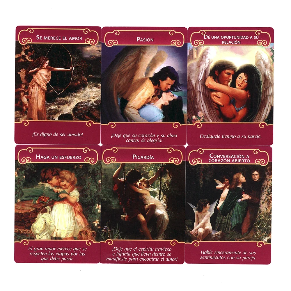 Новинка Doreen Virtue в испанской версии романтические ангелы Таро карты с форматом