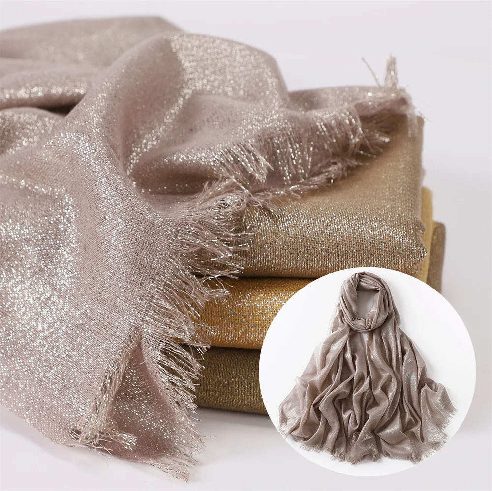 

Solid Color Crinkle Hijab Scarf Women Shawl Wrinkle Shimmer Cotton Scarf Turban Wrap Headband Muslim Four Seasons Go Shopping De