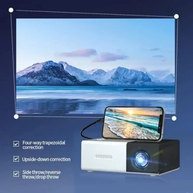 Портативный мини-проектор YG300 для домашнего кинотеатра Smart TV Laser 3D Cinema Легкий