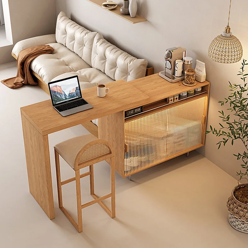 

Creative Wine Cabinet Sideboard Cabinet Simple Living Room Multi-Functional Storage Cabinet Nordic Retractable Corner BarCounter